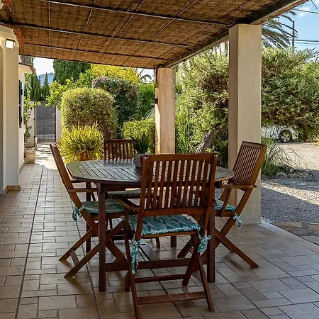 Palmeras 4 Personas Cerca Del Pueblo De Villa